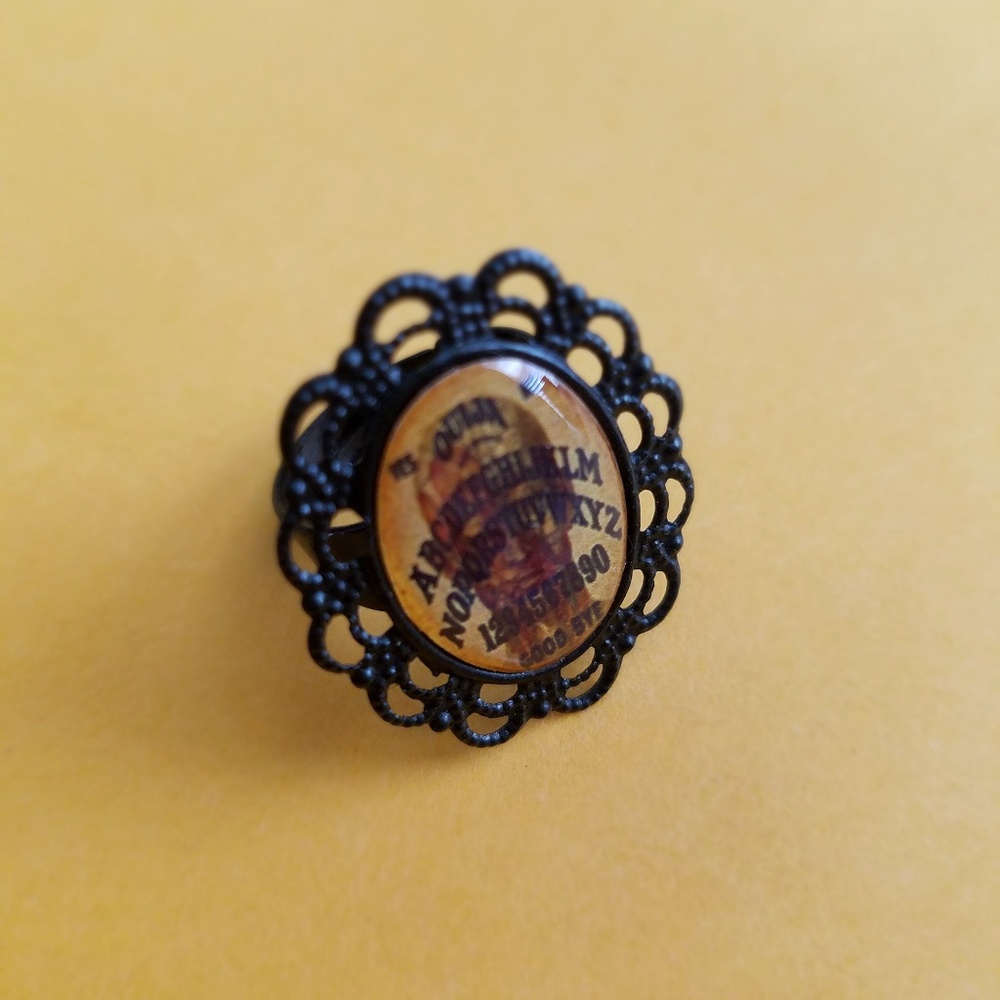 Goth Ouija Adjustable Metal Ring